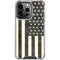 Black & White USA Flag iPhone 15 Pro Clear Case